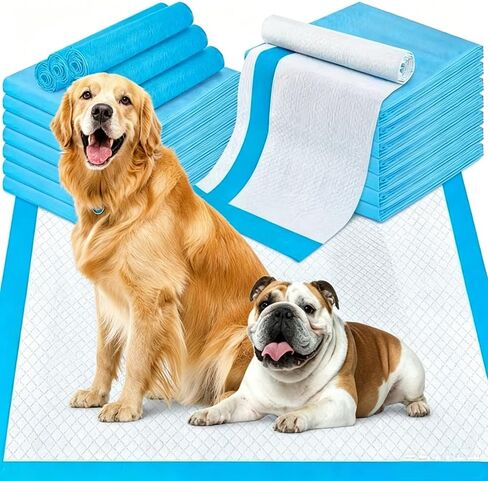 Large Puppy Pads 59"×31.5" Extra Large 20 Count, 6-Layer Ultra Absorbent Leak Proof Piddle Pads for Large Dogs, Senior Incontinent Dogs, Whelping & Playpen in Kuwait