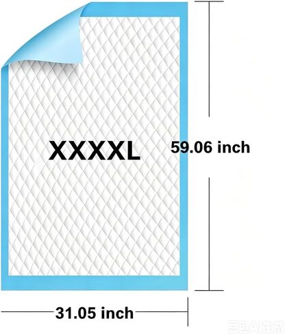 Large Puppy Pads 59"×31.5" Extra Large 20 Count, 6-Layer Ultra Absorbent Leak Proof Piddle Pads for Large Dogs, Senior Incontinent Dogs, Whelping & Playpen in Kuwait