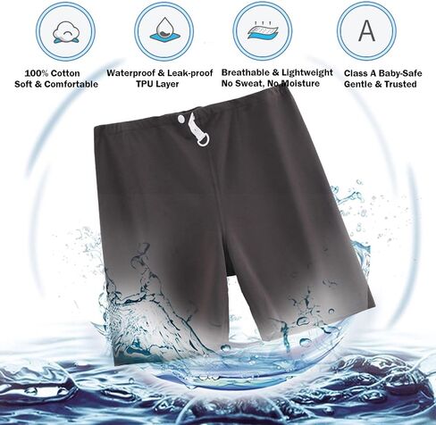 Reusable TPU Waterproof Incontinence Pants for Adults Leak Proof Washable Patient Care Long Pants for Elderly(Blue,L) in Saudi Arabia