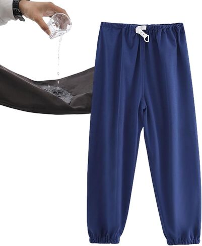 Reusable TPU Waterproof Incontinence Pants for Adults Leak Proof Washable Patient Care Long Pants for Elderly(Blue,L) in Saudi Arabia
