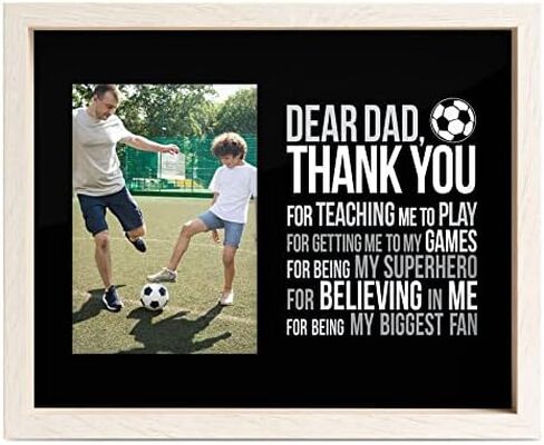 ChalkTalkSPORTS Soccer Dad Frame - Soccer Dad Gift - Holds 4x6 Photo - Desk or Wall Display in Kuwait