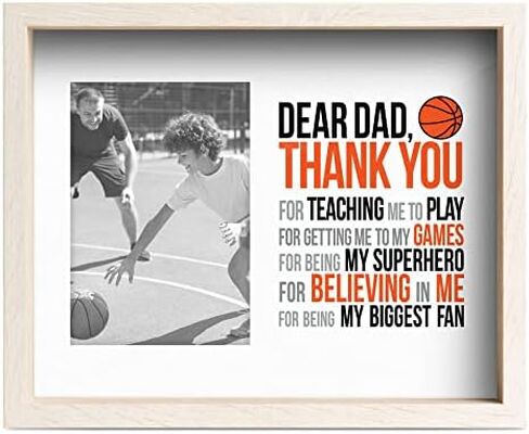 ChalkTalkSPORTS Basketball Dad Frame - Basketball Dad Gift - Holds 4x6 Photo - Desk or Wall Display in Kuwait