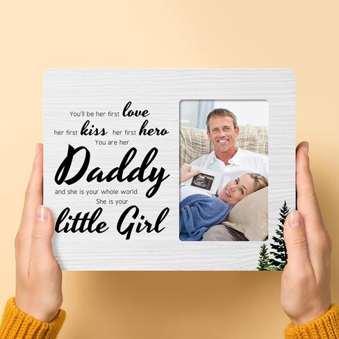 Daddy Gifts for New Dad from Unborn Baby Girl, Gender Reveal Picture Frame, 4x6 Inch Photo in Saudi Arabia