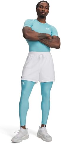 Under Armour Men's Armour HeatGear Compression Short-Sleeve T-Shirt, (425) Blue Haze / / White, Large Tall in Kuwait