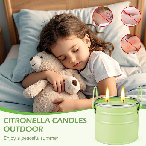 Citronella Candles Outdoor,2 Pack 20oz Large Soy Wax Lemongrass Candles,Summer Outside Decorative Jar Scented Candles for Outdoor Patio,Garden,Balcony,Backyard & Camping in Saudi Arabia