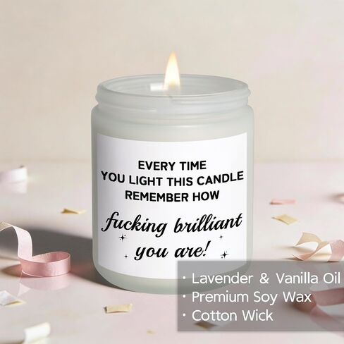 Funny Birthday Gifts for Women, Unique Gift for Mom Sister Womens Best Friend Birthday Gifts for Women Who Have Everything, Coworker Encouragement Inspirational Get Well Gift for Her, Vanilla Candle in Saudi Arabia
