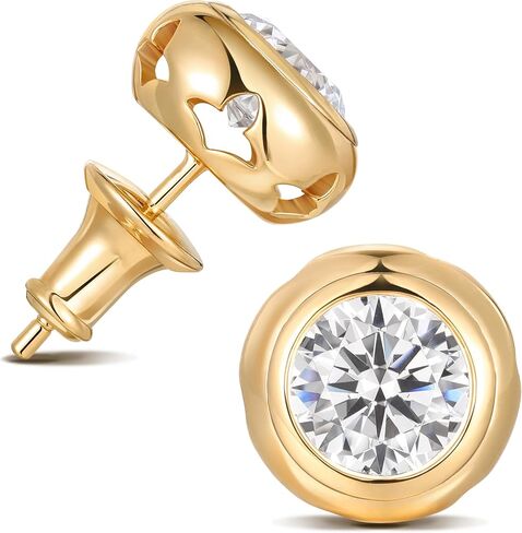 0.6-4 Carat 5A Cubic Zirconia Sparkle Stud Earrings for Women, Hypoallergenic 925 Sterling Silver Posts, Anniversary Birthday Valentines Mothers Day Jewelry Gift in Saudi Arabia