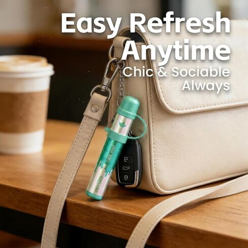 GREENMIST Dual-Mint Refreshment Stick - Energizing Peppermint & Spearmint Nasal Scent Wand - Instant Cooling & Focus Booster - Non Electric Air Inhaler in Saudi Arabia