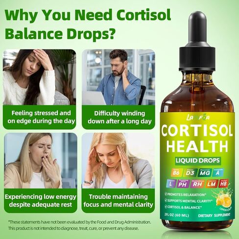 13 in 1 Cortisol Reducer for Women - Cortisol Supplements with Magnesium Glycinate, Ashwagandha, L-Theanine, Supports Stress Relief, Sleep, Hormone Balance & Mood, Fast Absorbing Formul (Lemon Flavor) in Saudi Arabia