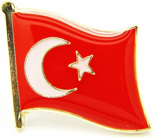 Uijodif 1PCS National Flag3 Enamel Badge, National Flag Pattern, Metal Brooch, 0.63 x 0.75 Inches in Saudi Arabia