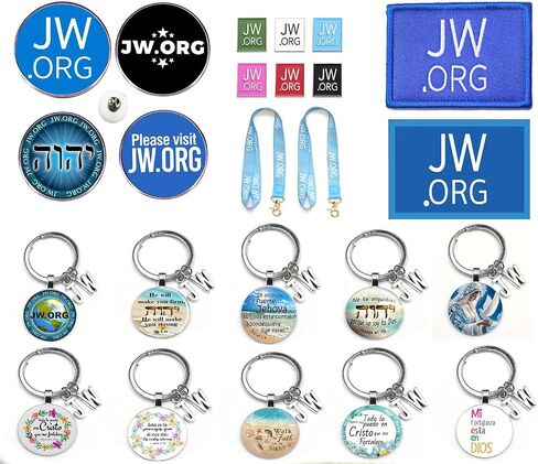 5Pack JW.ORG Round Lapel Pin, Blue and White, Metal, 1 Inch Diameter,Metal Alloy Badges Clothes Bags Hats Accessories in Saudi Arabia