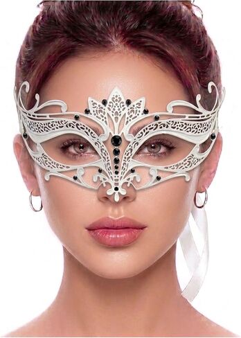Luxury Mask Women's Laser Cut Metal Tiara Venetian Pretty Masquerade Mask in Kuwait