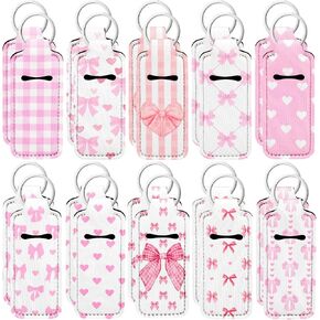20Pcs Lipstick Holder Keychain, Bow Bulk Coquette Lip Balm Holder Keychain, Chapstick Holder Key Chain for Women in Kuwait