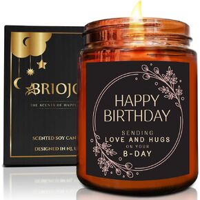 Birthday Gifts for Women Men - Sending Love Hugs Bday Candle for Her Him - 16th18th 21st 30th 40th 50th Happy Birthday Candle Gift for Sister Mom Wife Friends - Jasmine Relaxing Soy Spa Candle in Saudi Arabia