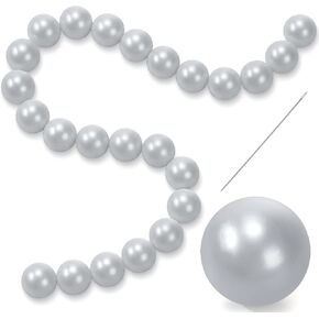 100 Pcs Quick Link Pearl Ball Garland 2.2 Inches Pits Pearl Ball Decoration Chain for Wall Arches Chains Birthday Party Wedding Anniversary Graduation Party Decor, Pearlescent White in Saudi Arabia