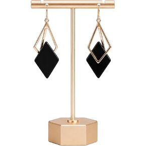 Metal T-Bar Earring Display Stand Gold Metal Earring T Bar Stand Earrings Display Storage Rack Single Small Earrings Hanger Displays Retail Earringes Displays Holder for Selling Photography Prop in Saudi Arabia