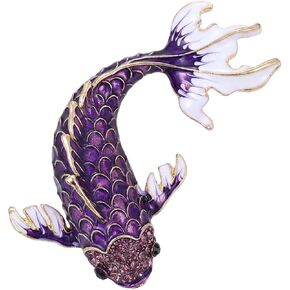 1 Brooches and Pins for Women, Blue Lucky Koi Fish Enamel Lifelike Pin, Brooches for Women Fashion Coat Pin Elegant Accessories in Saudi Arabia