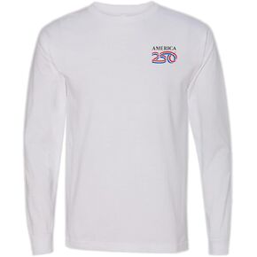 250 Anniversary USA Shirt, America250 Official Modern Logo Long Sleeve Shirt, 4th of July Merchandise in Saudi Arabia