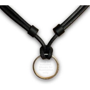 HANA LIMA Ring Holder Necklace for Men & Women - Adjustable Leather Necklace for Wedding Ring or Wedding Band, Handmade in Germany, Black Leather Cord, 14-25.5 Inches in Saudi Arabia