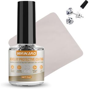 Jewelry Protective Coating, Jewelry Sealant Transparent Traceless Long-Lasting Protection Creates Protective Barrier Between Skin and Metal for Earrings Rings Bracelets in Saudi Arabia
