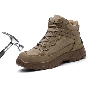 Steel Toe Boots for Men Women Puncture Proof Slip Resistant High Top Steel Toe Safety Shoes Comfortable Lightweight Indestructible Work Boots Construction Safety Shoes in Saudi Arabia