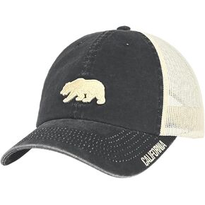 California Bear Soft Mesh Trucker Hat, 3D Embroidered Vintage Washed Adjustable Dad Hat Unisex in Saudi Arabia