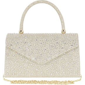 Naimo Shiny Crystal Evening Clutch Bag Top Handle Handbag Crossbody Shoulder Bag Wedding Party Bride Purse in Saudi Arabia