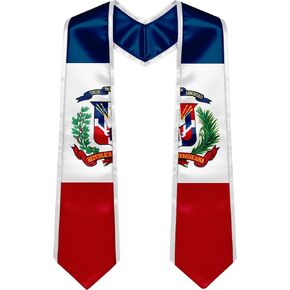 YOXEULL National Flag Embroidered Graduation Stole with Trim, Graduation Sash Graduates Gift, 72" in Saudi Arabia