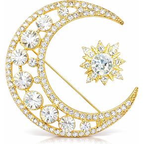 Moon Brooch Elegant Pin Charm Jewelry Gift for Women in Saudi Arabia
