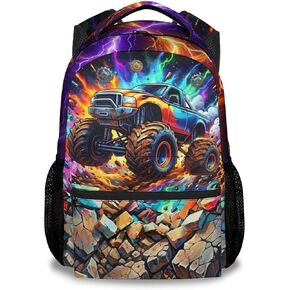 Toddler Backpack - Truck School Bag for Boys - Large Capacity Kids School Bookbag for Kindergarten/Preschool/Elementary (17 Inch) in Saudi Arabia