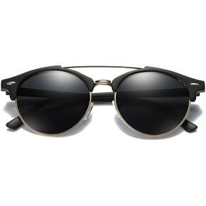 Polarized Round Sunglasses Men Vintage Retro Glasses Women Driving Metal Eyewear in Saudi Arabia