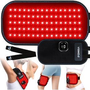 Red Light Therapy for Body, 3000mAh Cordless Infrared Light Therapy Pad, 240 Beads Portable 10Hz & 5 Modes 660nm 850nm Heating Light Therapy Wrap Belt for Back Knee Leg Hands Feet Women Men in Saudi Arabia