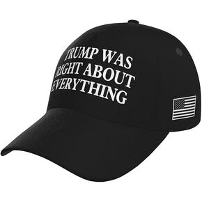 Trump was Right About Everything Hat MAGA Donald Trump 2024 45-47 with USA Flag Baseball Cap Black in Saudi Arabia