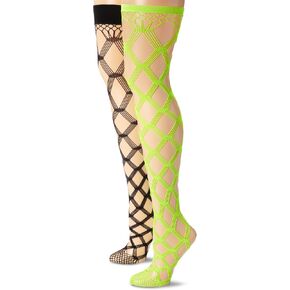 MUSIC LEGS Women's 2 Pack Multi Fence Net Thigh Hi in Saudi Arabia