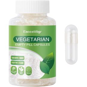 Size 000 Empty Capsules - 100 Count Clear Empty Pill Capsules Size 000 with Capsule Filling Kit, Fillable Vegan Vegetarian Capsule Empty for Vitamins, Easy for DIY Supplements in Saudi Arabia