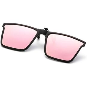 Polarized Clip-On Sunglasses Over Glasses, Anti Glare UV400 Protection TAC Lens Flip-Up Design, Retro Style Unisex in Saudi Arabia