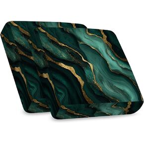 2pcs Green Marble Couch Cushion Covers Luxury Sofa Cushion Covers Replacement Stretch Washable Seat Cushion Covers in Saudi Arabia