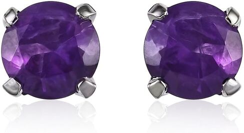 Birthstone Stud Earrings for Women 925 Sterling Silver Gemstone Jewelry Anniversary Birthday Christmas Gifts for Women in Kuwait