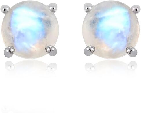 Birthstone Stud Earrings for Women 925 Sterling Silver Gemstone Jewelry Anniversary Birthday Christmas Gifts for Women in Kuwait