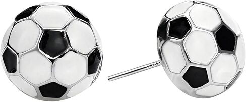 ديكور كأس العالم 2026، لوازم حفلات كرة القدم، معدات مشجعي كرة القدم 2026، أقراط كرة القدم للنساء، أقراط رياضية من الفضة الإسترليني in Kuwait