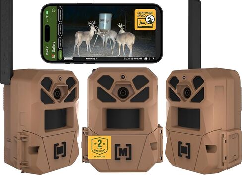 Moultrie Edge 3 Cellular Trail Camera - 2 Pack - 40MP HD Photo Capture - 1080p Low-Glow Flash - GPS - Multi-Carrier Auto-Connect - Built-in Memory - 0.5s Trigger Speed - AI Buck Detection in Saudi Arabia
