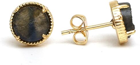 Gempires الأحجار الكريمة أقراط للنساء 14K الذهب مطلي الشق مجموعة حقيقية كريستال هيبوالرجينيك اليدوية الحد الأدنى من المجوهرات اليومية الأنيقة أقراط جوهرة هدية لها in Kuwait