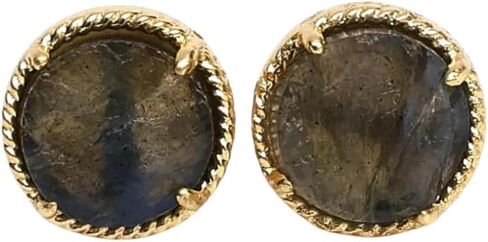 Gempires الأحجار الكريمة أقراط للنساء 14K الذهب مطلي الشق مجموعة حقيقية كريستال هيبوالرجينيك اليدوية الحد الأدنى من المجوهرات اليومية الأنيقة أقراط جوهرة هدية لها in Kuwait