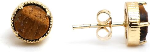 Gempires الأحجار الكريمة أقراط للنساء 14K الذهب مطلي الشق مجموعة حقيقية كريستال هيبوالرجينيك اليدوية الحد الأدنى من المجوهرات اليومية الأنيقة أقراط جوهرة هدية لها in Kuwait