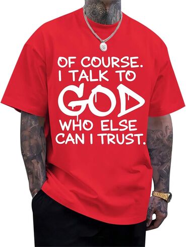 Fkatuzi Christian Jesus God Shirts for Men Religious Faith Bible Verse T Shirt Oversized Graphic Tee Cotton Streetwear Tops in Saudi Arabia