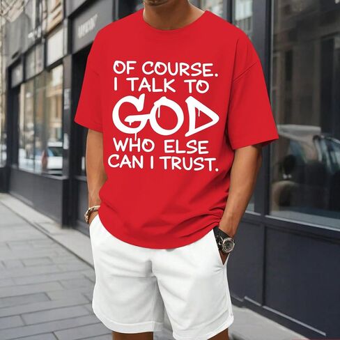 Fkatuzi Christian Jesus God Shirts for Men Religious Faith Bible Verse T Shirt Oversized Graphic Tee Cotton Streetwear Tops in Saudi Arabia