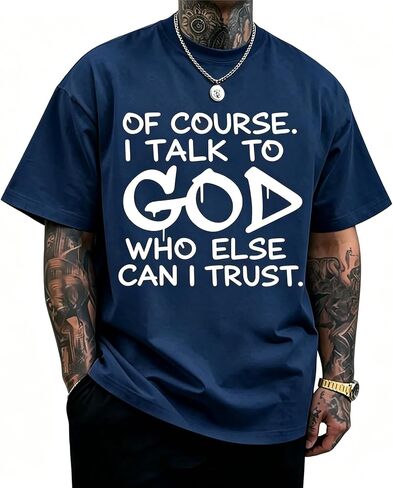 Fkatuzi Christian Jesus God Shirts for Men Religious Faith Bible Verse T Shirt Oversized Graphic Tee Cotton Streetwear Tops in Saudi Arabia