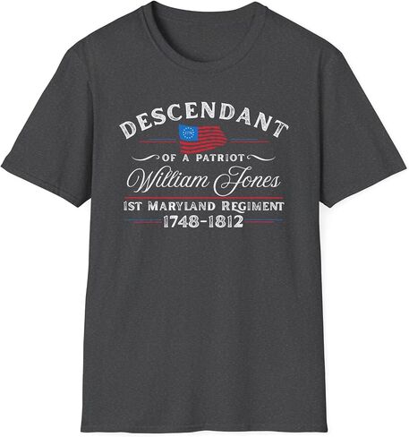 Personalized Descendant of A Patriot Shirt, Custom 250th USA Anniversary American Heritage Gift, Historic Independence Day in Kuwait