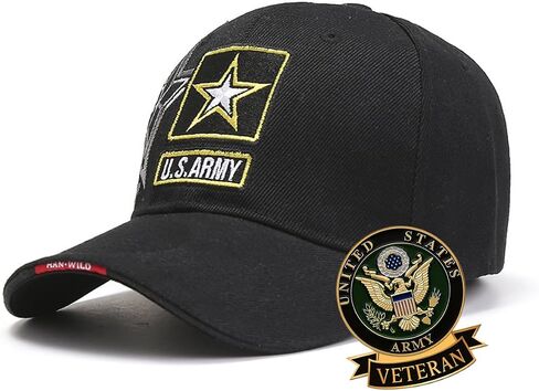 US Army Baseball Cap with Military Accessory, Gifts for US Army Member,US Air Force Hat Set, Small-XX-Large, Black in Saudi Arabia