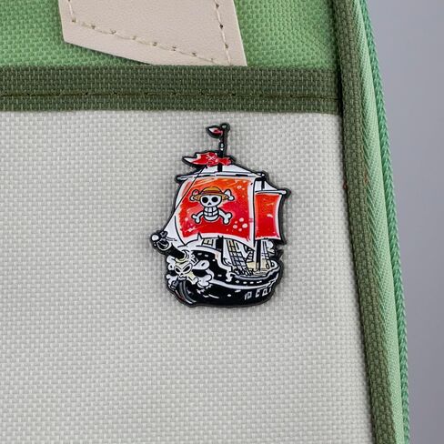 Cartoon Pirate Ship Skull Bones Flag Enamel Pin, Funny Nautical Adventure Pin Brooch For Pirate Fan Sailors, Sailing Ship Brooch Badge, Gothic Skull Lapel Badges, Ocean Lover Gift, Edgy Novelty Aesthetic Jewelry Accessory in Saudi Arabia